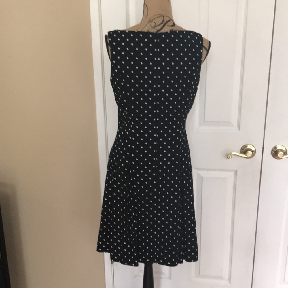 Lauren Ralph Lauren Aline black polka dot Dress 8 - Picture 5 of 10